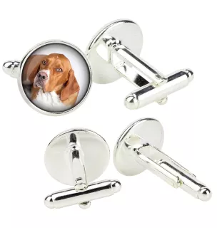 Pointer anglais I - Boutons de manchette dans une boîte, bijoux faits à la main, produit de la marque Art-Dog