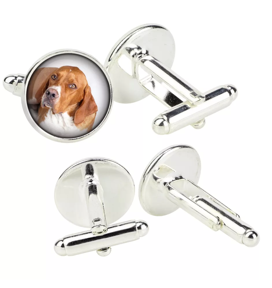 English Pointer I - cufflinks in a box, handmade jewelry, product of the Art-Dog brand