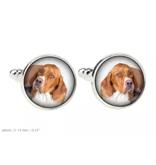 English Pointer I - cufflinks in a box, handmade jewelry, product of the Art-Dog brand