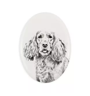 Cocker spaniel angielski płyta nagrobna ze zdjęciem psa Art-Dog