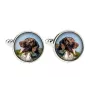 Pointer anglais - Boutons de manchette dans une boîte, bijoux faits à la main, produit de la marque Art-Dog