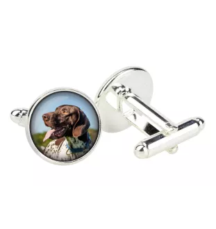 Pointer anglais - Boutons de manchette dans une boîte, bijoux faits à la main, produit de la marque Art-Dog