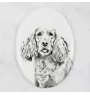 English Cocker Spaniel, Englische Cockerspaniel  - Gedenktafel mit einem Foto eines Hundes, Grabplatte mit Druck, personalisierte ovale Platte der Marke Art-Dog