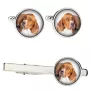 English Pointer, Englischer Pointer I Ärmelknöpfe und Krawatte mit Ihrem Foto, Anzugaccessoire, Herrenschmuck der Marke Art-Dog