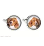 English Pointer I - cufflinks and tie with your photo, a suit decoration, men's jewelry from the Art-Dog brand.