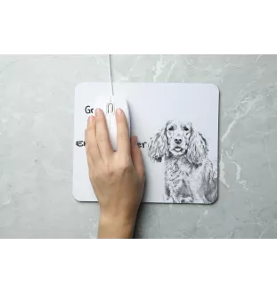 English Cocker Spaniel, Englische Cockerspaniel  - Mauspad mit Druck, personalisiertes Mauspad mit Hund, einzigartiges Gadget für Büroangestellte von Art-Dog.