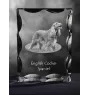 English Cocker Spaniel - crystal with a picture of a dog, glass statuette with a picture, unique frame with a picture from Art-Dog brand