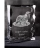 English Cocker Spaniel - crystal with a picture of a dog, glass statuette with a picture, unique frame with a picture from Art-Dog brand
