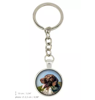 English Pointer - keychain in a box, own photo, keychain pendant from Art-Dog brand