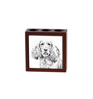 Cocker spaniel anglais - porte-stylo avec chien, organiseur de bureau avec impression, décoration de bureau personnalisée de la marque Art-Dog