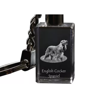 English Cocker Spaniel, Englische Cockerspaniel  - Schlüsselanhänger aus Kristall mit Hundefoto, beleuchteter Schlüsselanhänger, einzigartiges Geschenk der Marke Art-Dog