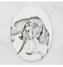 Pointer anglais I - une plaque commémorative avec une photo de chien, une plaque funéraire avec une impression, une plaque ovale personnalisée de la marque Art-Dog