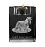 Cocker spaniel anglais - Bougeoir avec photo de chien, porte bougie en cristal, cadeau personnalisé par la marque Art-Dog