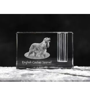 Cocker spaniel angielski penholder kryształowy z psem Art-Dog