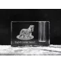 English Cocker Spaniel, Englische Cockerspaniel  - Stifthalter, Kristallorganizer mit Hundefoto, einzigartige Schreibtischdekoration der Marke Art-Dog