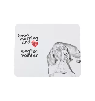 English Pointer, Englischer Pointer I - Mauspad mit Druck, personalisiertes Mauspad mit Hund, einzigartiges Gadget für Büroangestellte von Art-Dog.