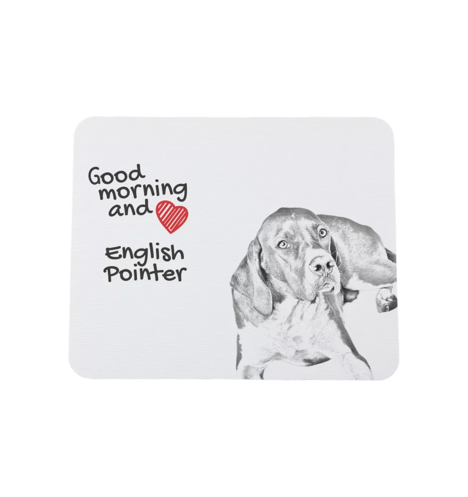 English Pointer I - mouse pad with print, personalized dog-themed mouse pad, unique gadget for an office worker by Art-Dog brand