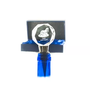 English Cocker Spaniel - Bottle stopper, crystal wine stopper with photo, personalised gift for bartender by Art-Dog brand