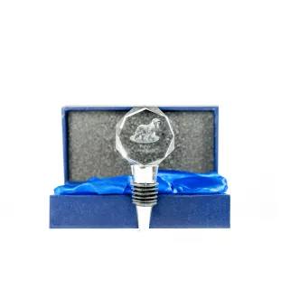 English Cocker Spaniel, Englische Cockerspaniel  - Flaschenverschluss, Weinverschluss aus Kristall mit Foto, personalisiertes Geschenk für Barkeeper der Marke Art-Dog