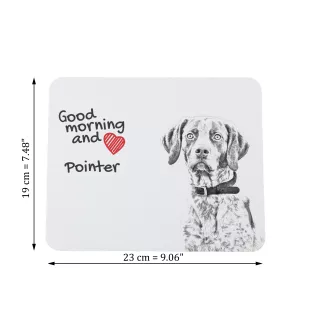 English Pointer, Englischer Pointer II - Mauspad mit Druck, personalisiertes Mauspad mit Hund, einzigartiges Gadget für Büroangestellte von Art-Dog.