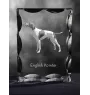 English Pointer, Englischer Pointer - Kristall mit einem Hundebild, Glasstatuette mit einem Bild, einzigartiger Bilderrahmen der Marke Art-Dog
