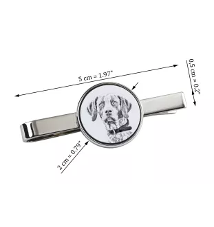 English Pointer II - tie clip with a dog, personalized tie clip, a unique gift for a man from the Art-Dog brand