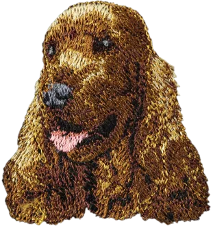 English Cocker Spaniel - dog-shaped patch, embroidered patch, unique decoration for Art-Dog backpack