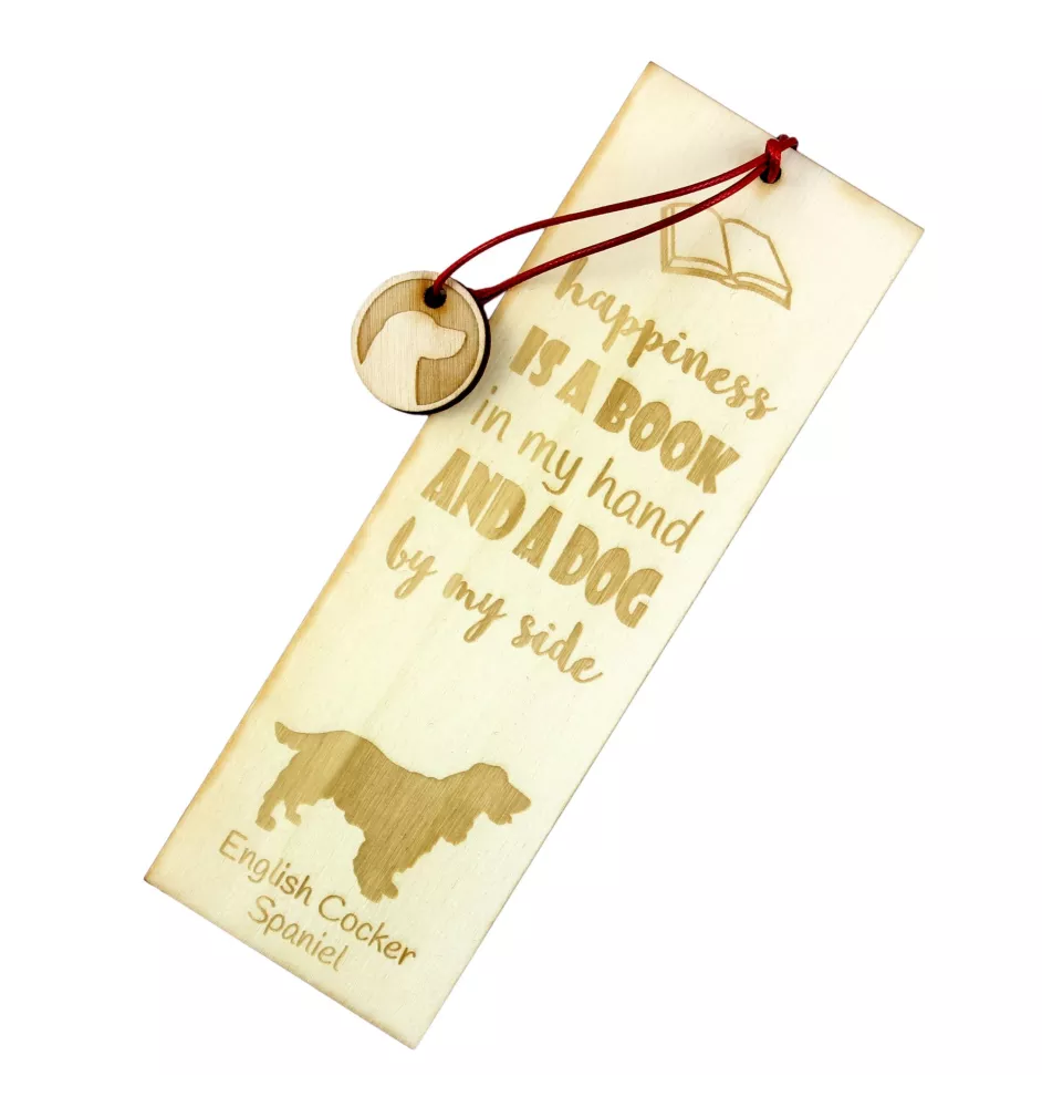 English Cocker Spaniel - dog bookmark, personalized bookmark, dog gadget for Art-Dog brand readers