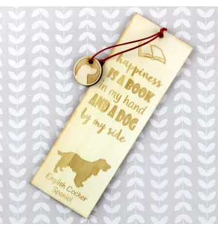 English Cocker Spaniel - dog bookmark, personalized bookmark, dog gadget for Art-Dog brand readers
