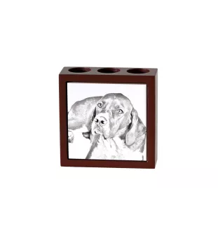 English Pointer, Englischer Pointer I - Stifthalter mit Hund, Schreibtischorganizer mit Aufdruck, personalisierte Schreibtischdekoration der Marke Art-Dog