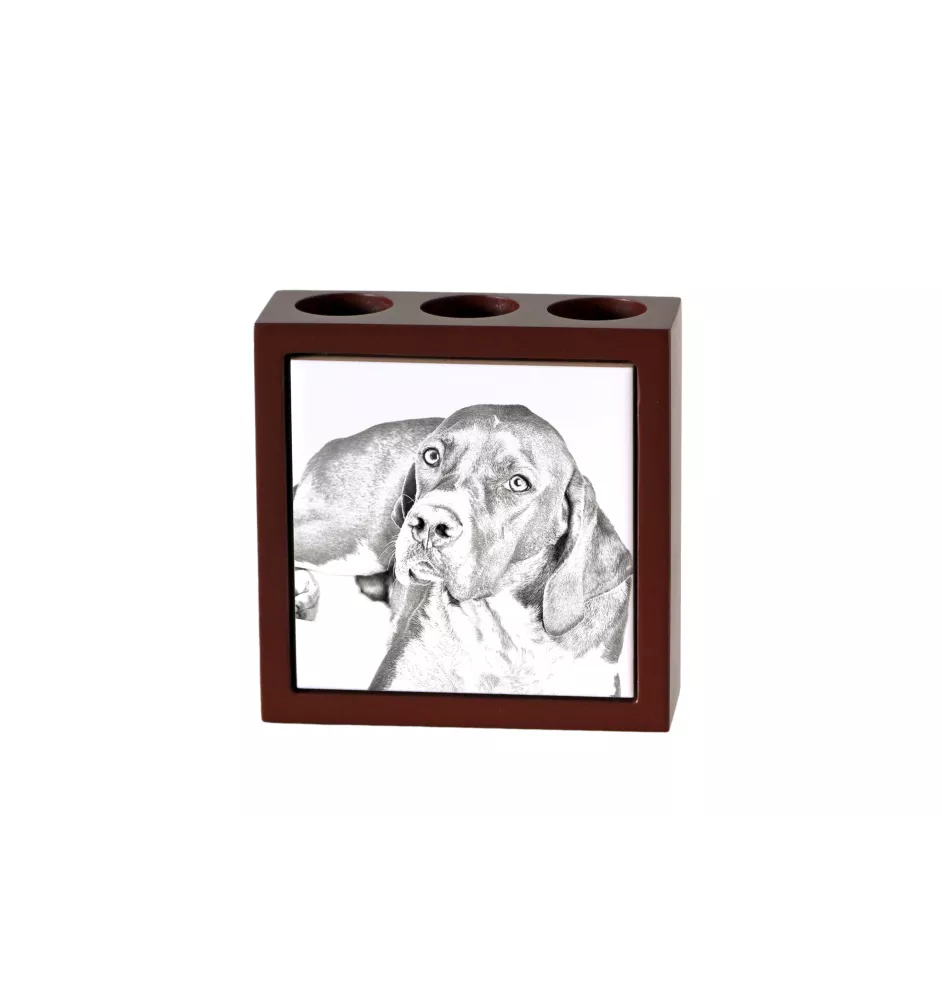 English Pointer, Englischer Pointer I - Stifthalter mit Hund, Schreibtischorganizer mit Aufdruck, personalisierte Schreibtischdekoration der Marke Art-Dog