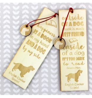 Cocker spaniel anglais - marque-page pour livre avec chien, marque-page personnalisé, accessoire canin pour les lecteurs de la marque Art-Dog