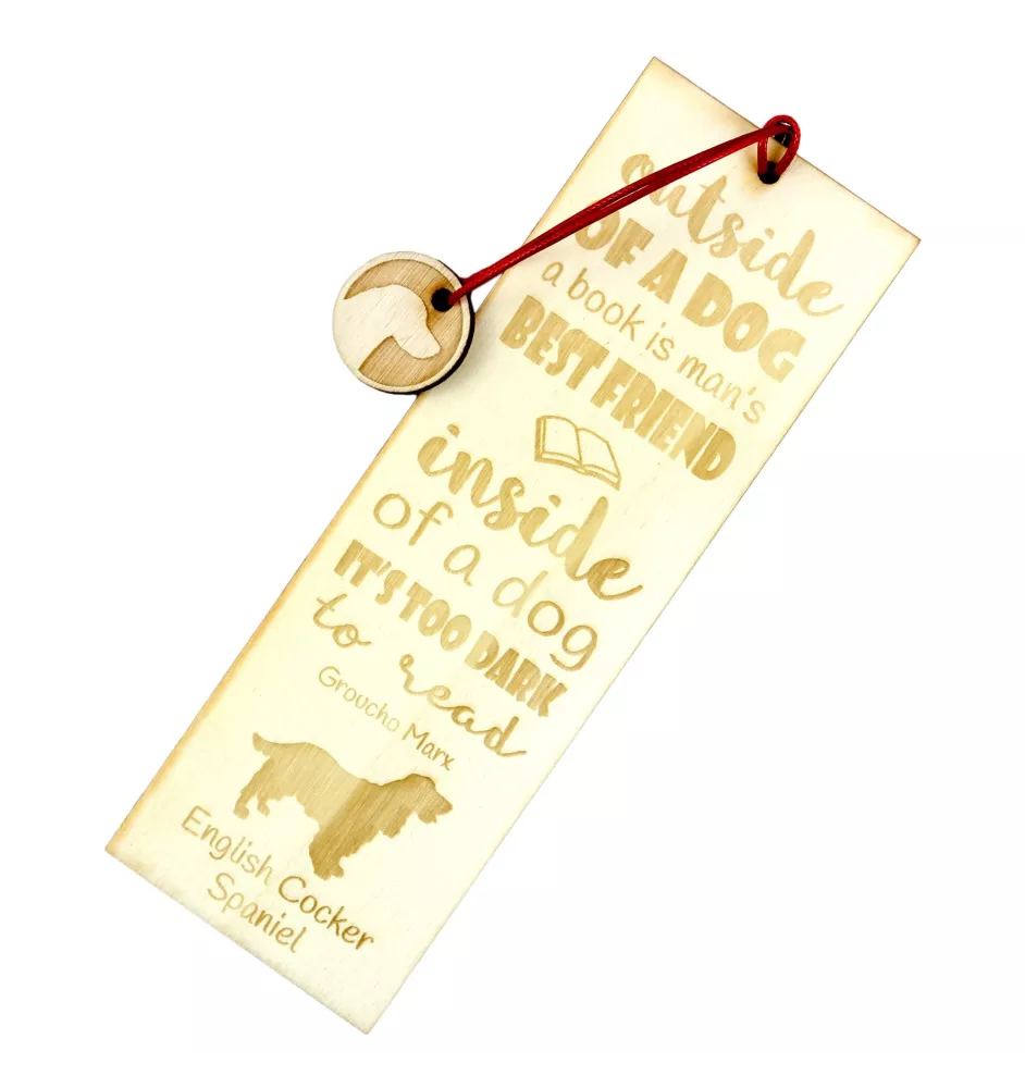 Cocker spaniel anglais - marque-page pour livre avec chien, marque-page personnalisé, cadeau pour les amateurs de livres de la marque Art-Dog
