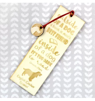 English Cocker Spaniel - dog bookmark, personalized bookmark, gift for bookworm from Art-Dog brand