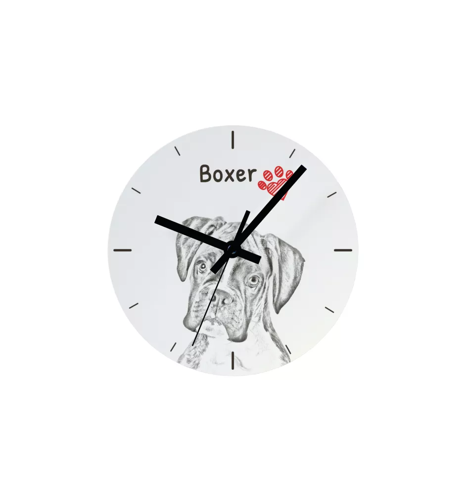 English Pointer I - wall clock with a dog, shelf clock with a print, personalized home decoration from the Art-Dog brand