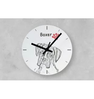 English Pointer I - wall clock with a dog, shelf clock with a print, personalized home decoration from the Art-Dog brand