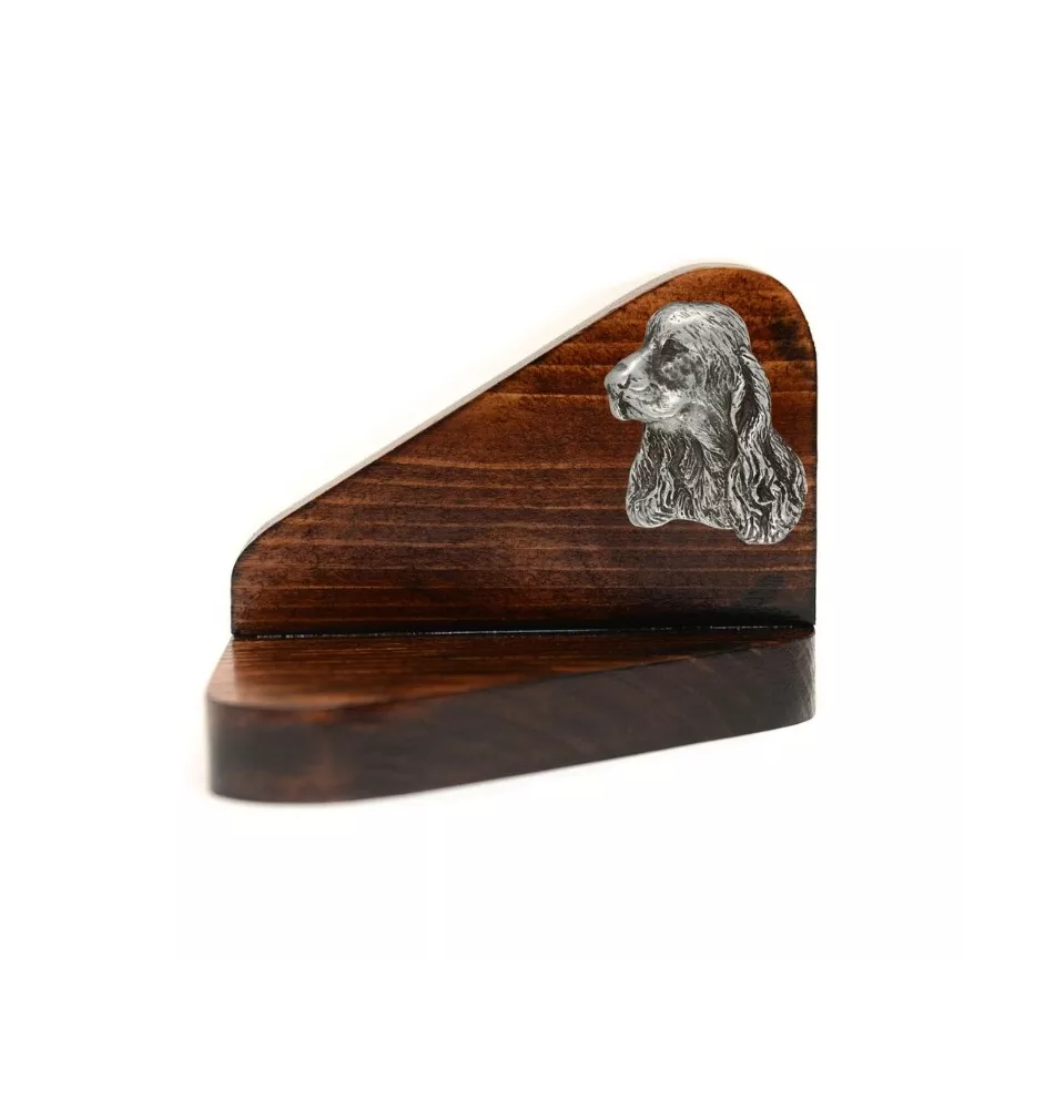 English Cocker Spaniel - wooden candle holder with a dog, tealight holder, a memorial place for a dog by Art-Dog brand