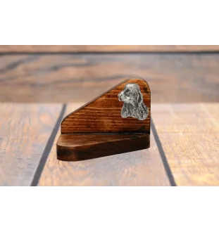 English Cocker Spaniel - wooden candle holder with a dog, tealight holder, a memorial place for a dog by Art-Dog brand