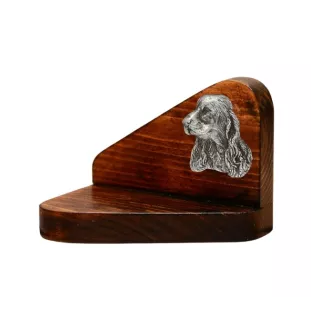 English Cocker Spaniel - wooden candle holder with a dog, tealight holder, a memorial place for a dog by Art-Dog brand