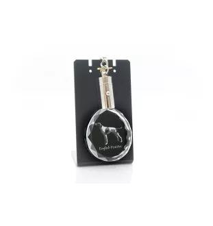 Pointer anglais - pendentif avec une photo de chien, porte-clés en cristal dans une boîte cadeau, un cadeau unique par Art-Dog