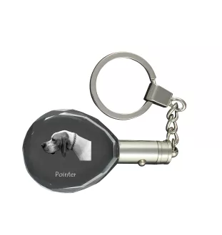 English Pointer I - pendant with a photo of a dog, crystal key ring in a gift box, a unique gift by Art-Dog
