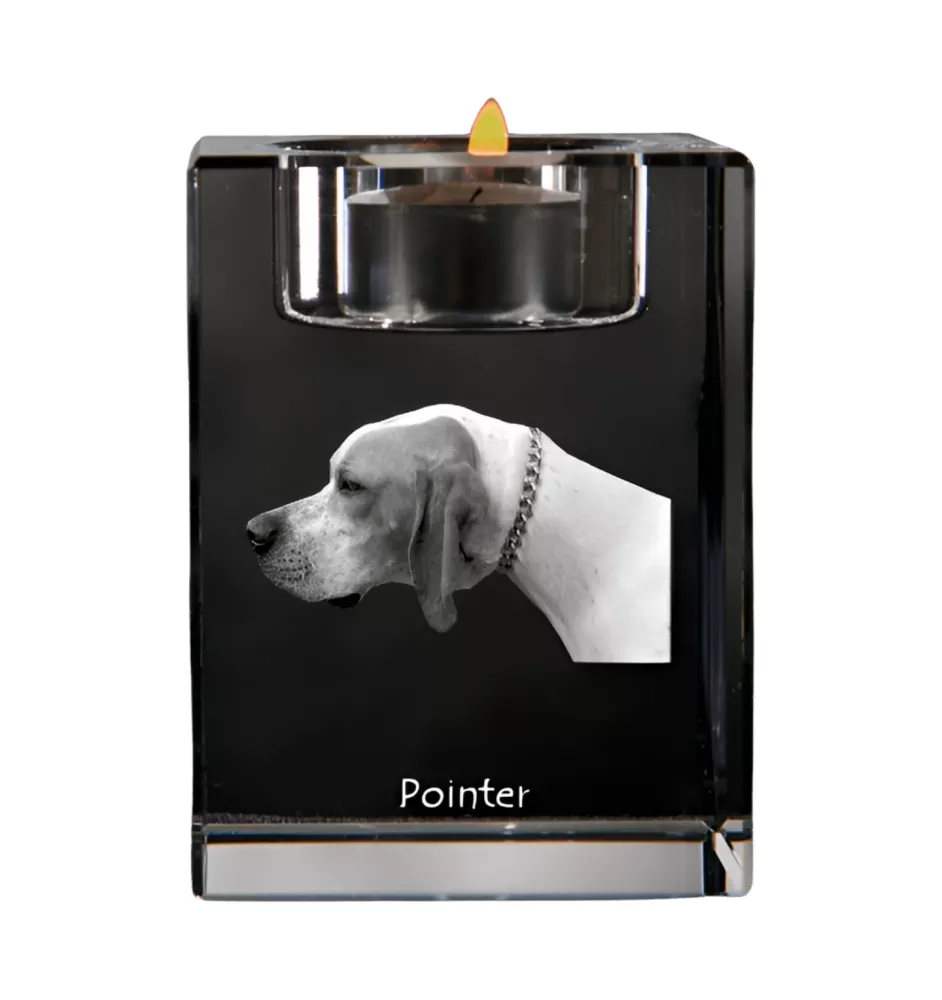 Pointer I świecznik kryształowy z psem Art-Dog