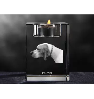 Pointer I świecznik kryształowy z psem Art-Dog