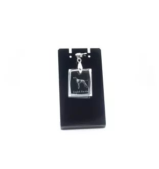 English Pointer - Crystal dog pendant, photo necklace, unique jewellery by Art-Dog