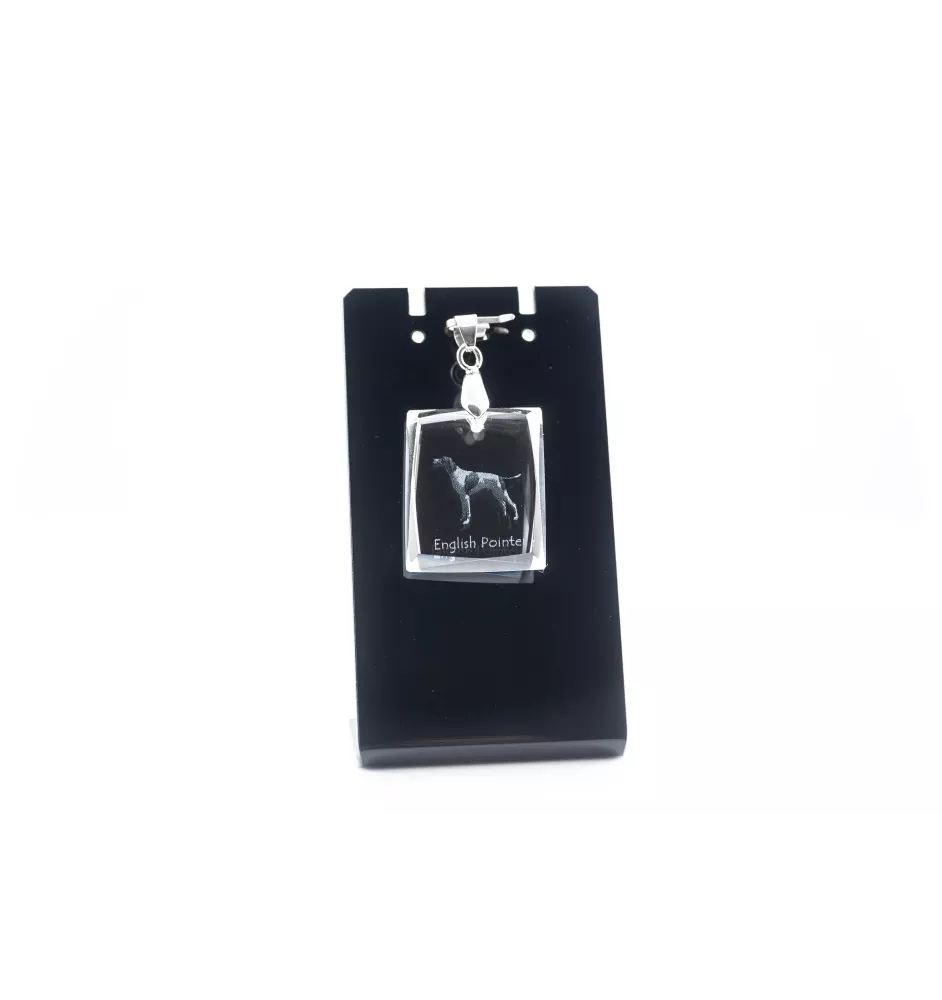 English Pointer - Crystal dog pendant, photo necklace, unique jewellery by Art-Dog