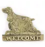Cocker spaniel anglais - une plaque de porte avec un chien, une plaque de bienvenue en laiton, une enseigne exceptionnelle avec l'inscription Welcome de la marque Art-Dog