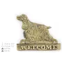Cocker spaniel anglais - une plaque de porte avec un chien, une plaque de bienvenue en laiton, une enseigne exceptionnelle avec l'inscription Welcome de la marque Art-Dog