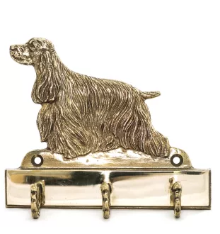 Cocker spaniel anglais - porte-clés avec chien, support en laiton pour accessoires pour chiens, élégante décoration pour le couloir de la marque Art-Dog