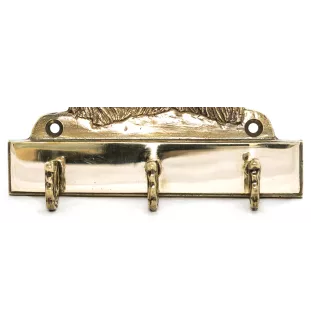 English Cocker Spaniel - key holder with a dog, brass handle for dog accessories, an elegant decoration for the hallway from the Art-Dog brand.