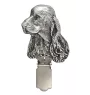 Cocker spaniel anglais - broche avec pince, support pour numéro de départ, épingle argentée pour exposition de chiens de la marque Art-Dog